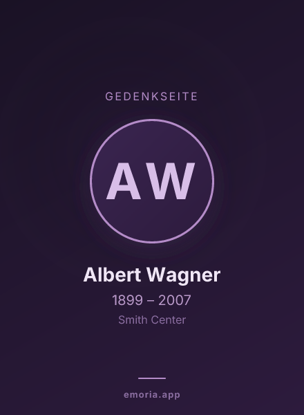 Gedenkportrait von Albert Wagner
