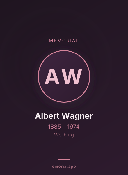 Memorial portrait of Albert Wagner