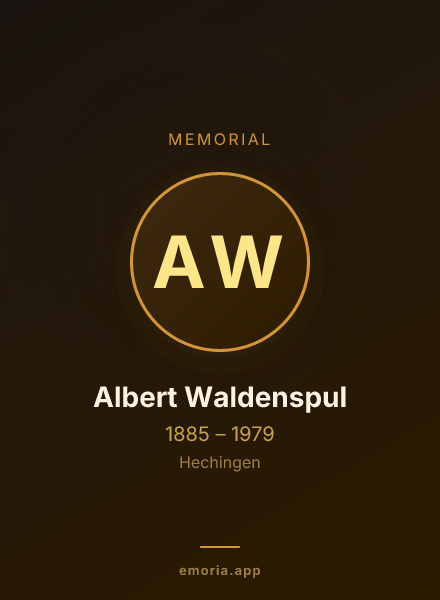 Memorial portrait of Albert Waldenspul