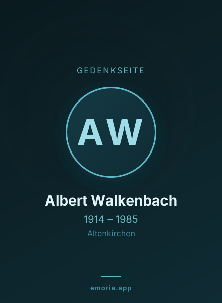 Gedenkportrait von Albert Walkenbach