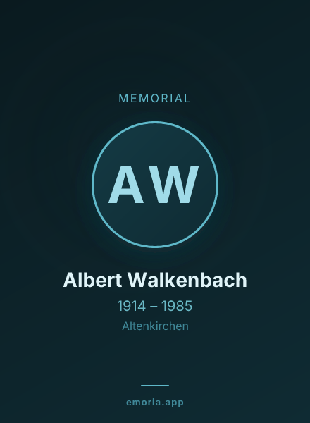 Memorial portrait of Albert Walkenbach