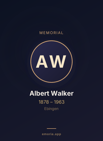 Memorial portrait of Albert Walker