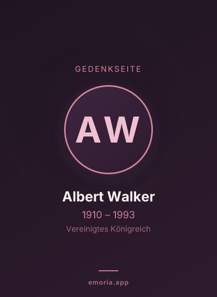 Gedenkportrait von Albert Walker
