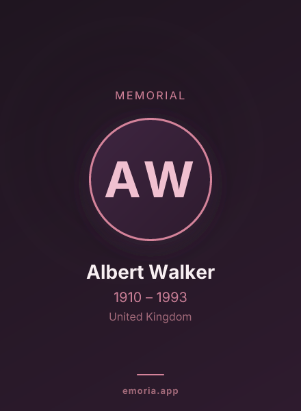Memorial portrait of Albert Walker