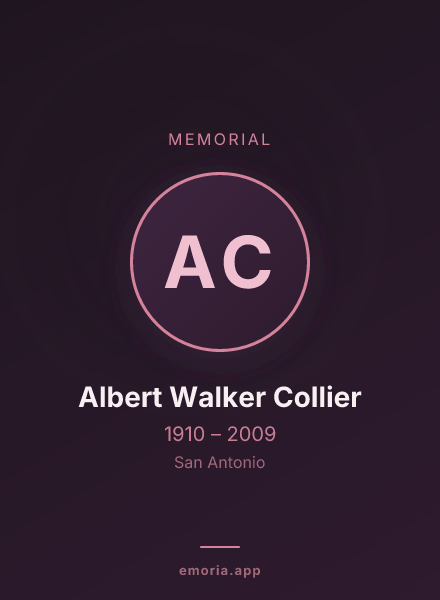 Memorial portrait of Albert Walker Collier