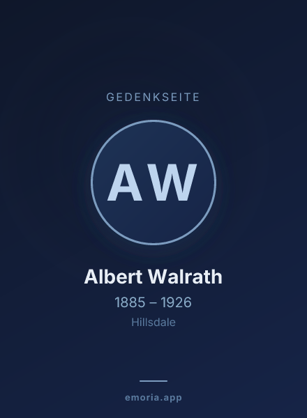 Gedenkportrait von Albert Walrath