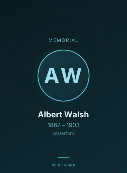 Memorial portrait of Albert Walsh