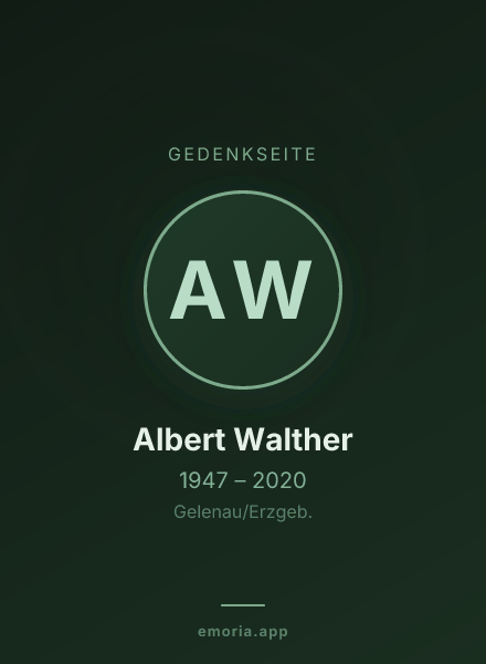 Gedenkportrait von Albert Walther