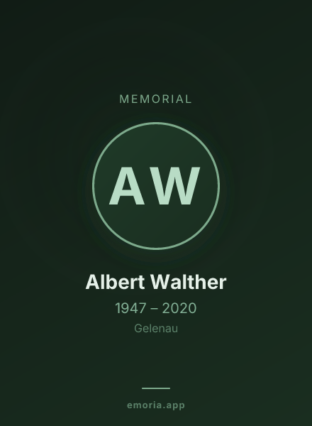 Memorial portrait of Albert Walther
