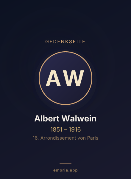 Gedenkportrait von Albert Walwein
