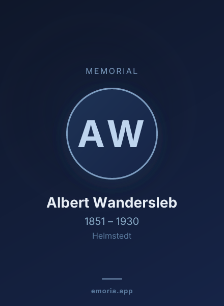 Memorial portrait of Albert Wandersleb