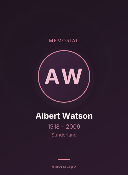 Memorial portrait of Albert Watson