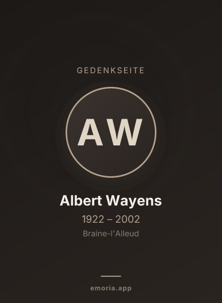 Gedenkportrait von Albert Wayens