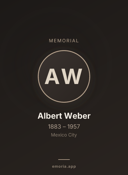 Memorial portrait of Albert Weber