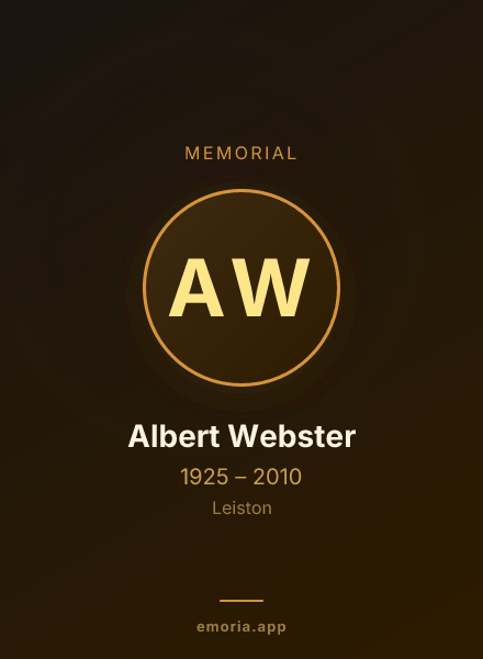 Memorial portrait of Albert Webster