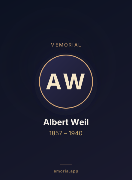 Memorial portrait of Albert Weil