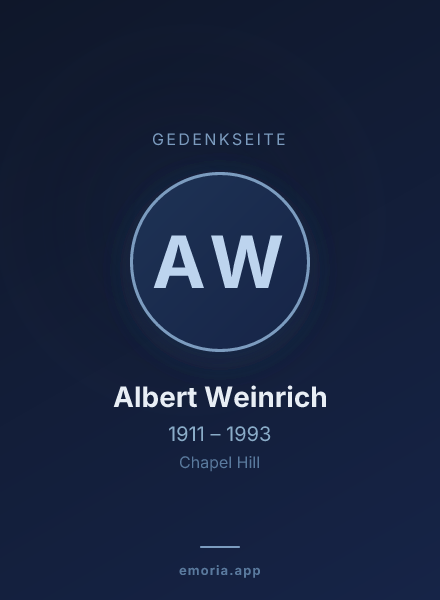 Gedenkportrait von Albert Weinrich