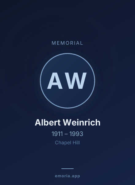 Memorial portrait of Albert Weinrich