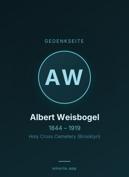 Gedenkportrait von Albert Weisbogel
