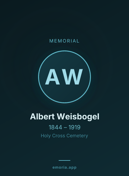 Memorial portrait of Albert Weisbogel
