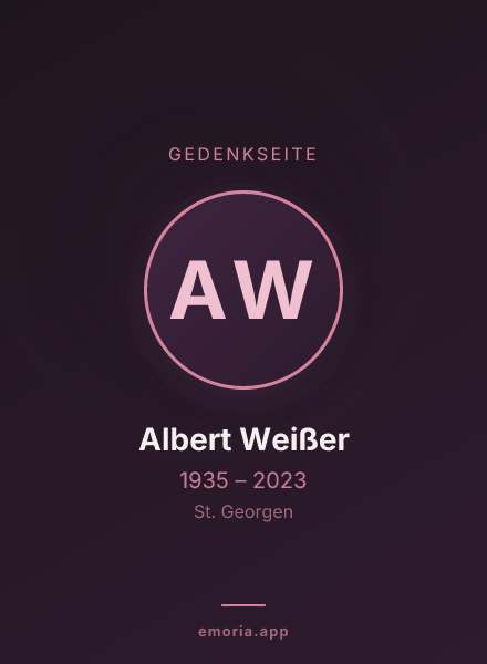 Gedenkportrait von Albert Weißer