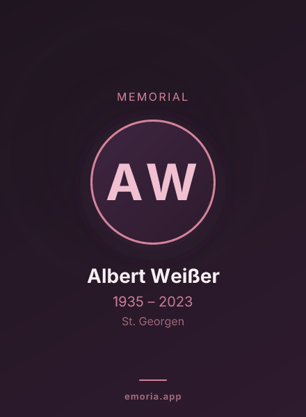Memorial portrait of Albert Weißer
