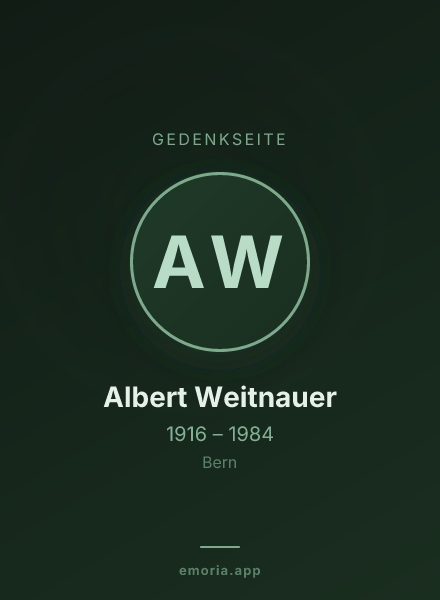 Gedenkportrait von Albert Weitnauer