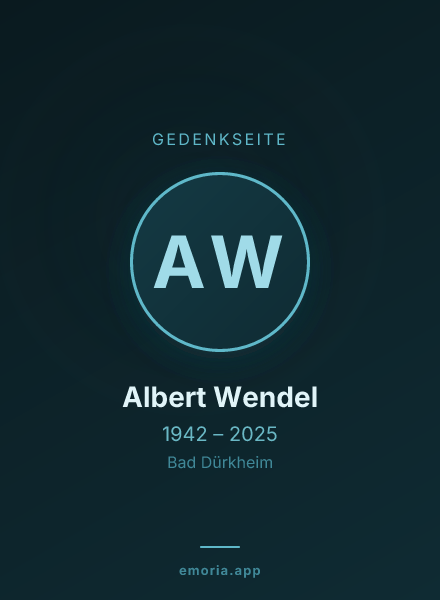 Gedenkportrait von Albert Wendel