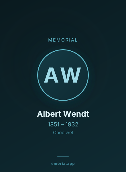 Memorial portrait of Albert Wendt