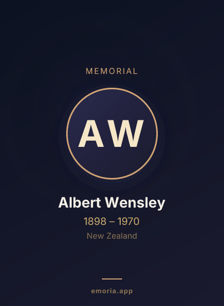 Memorial portrait of Albert Wensley