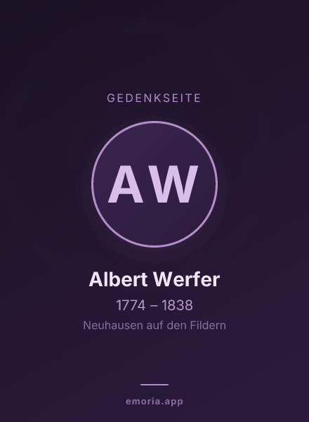 Gedenkportrait von Albert Werfer