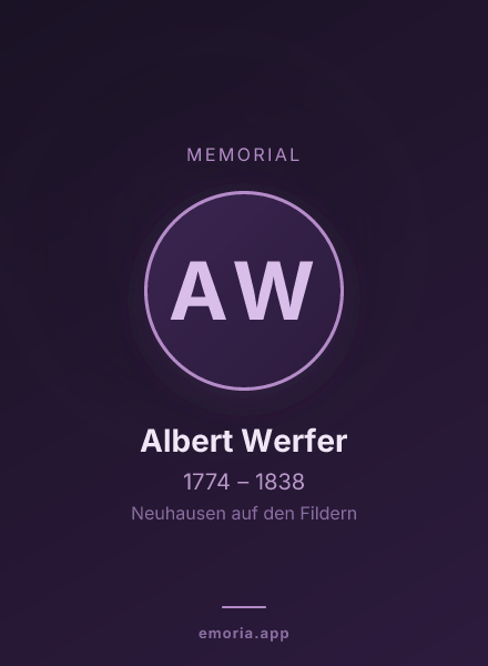 Memorial portrait of Albert Werfer