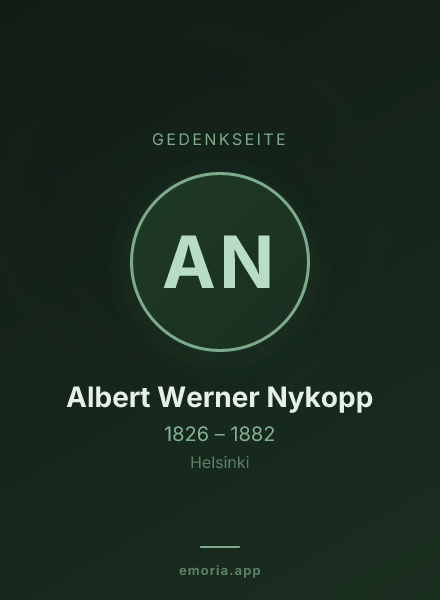 Gedenkportrait von Albert Werner Nykopp
