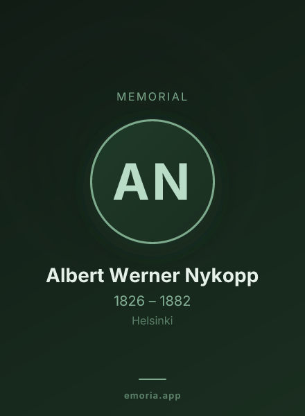 Memorial portrait of Albert Werner Nykopp