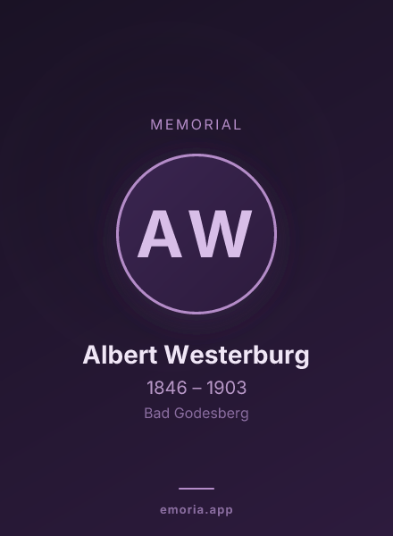 Memorial portrait of Albert Westerburg