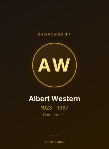 Gedenkportrait von Albert Western