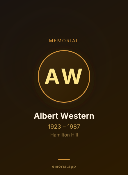 Memorial portrait of Albert Western