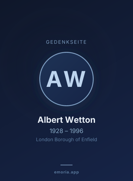 Gedenkportrait von Albert Wetton