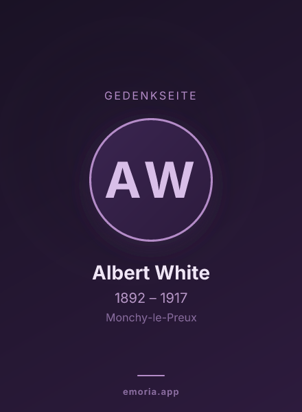 Gedenkportrait von Albert White