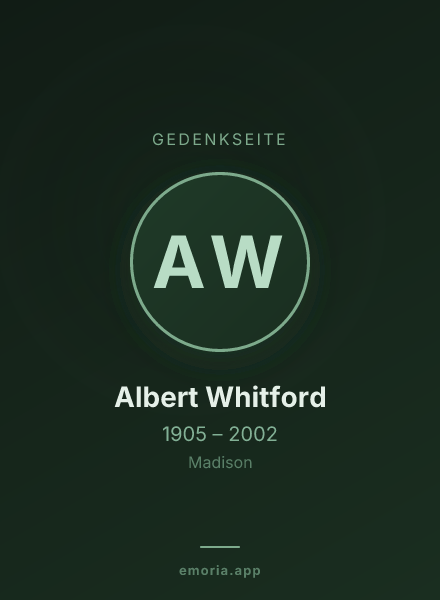 Gedenkportrait von Albert Whitford