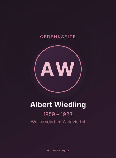 Gedenkportrait von Albert Wiedling