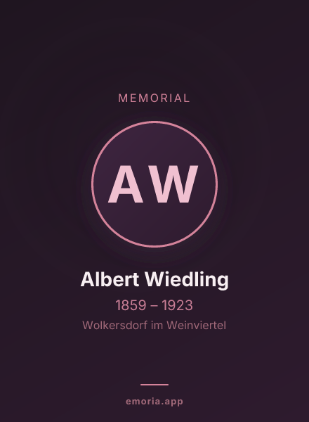 Memorial portrait of Albert Wiedling