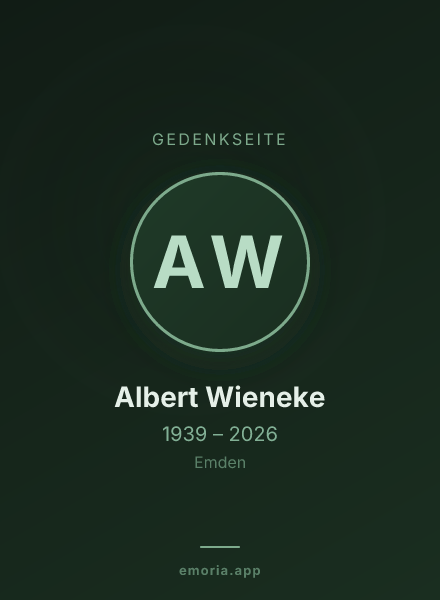 Gedenkportrait von Albert Wieneke