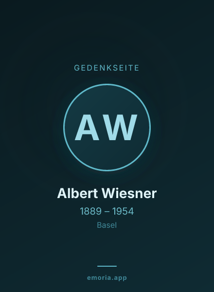 Gedenkportrait von Albert Wiesner