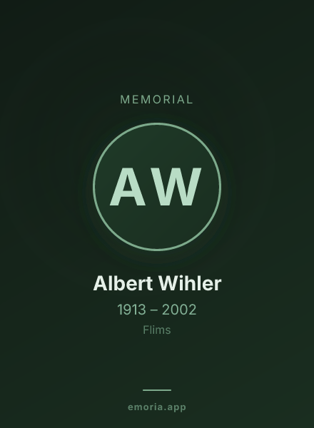 Memorial portrait of Albert Wihler