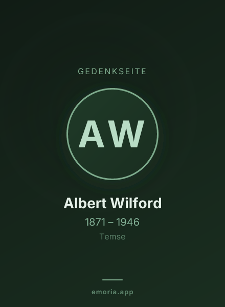 Gedenkportrait von Albert Wilford