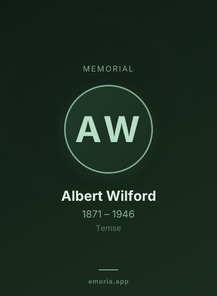 Memorial portrait of Albert Wilford