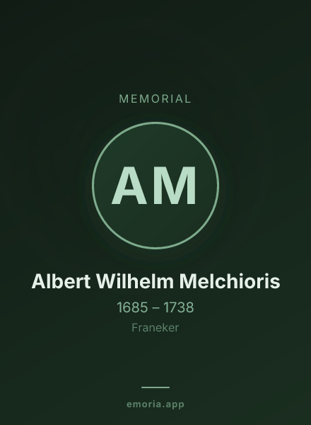 Memorial portrait of Albert Wilhelm Melchioris