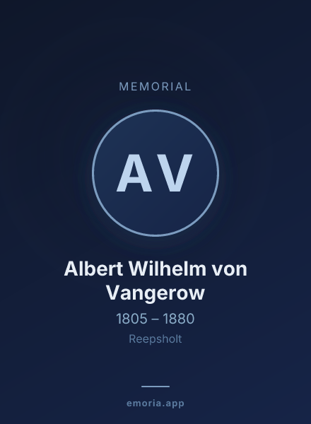 Memorial portrait of Albert Wilhelm von Vangerow