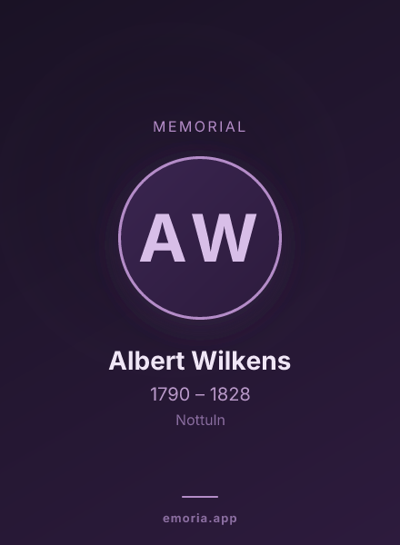 Memorial portrait of Albert Wilkens